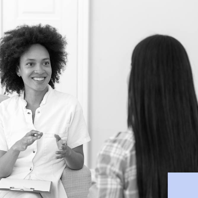 mental health expert with lady